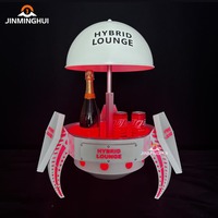Meilleure vente Logo personnalisé LED Robot présentateur de vin ascenseur électrique seau à glace en métal pour discothèque VIP Service Party Display pas de quantité minimale de commande