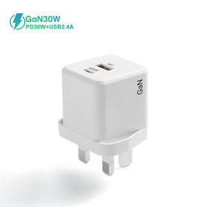 <span class=keywords><strong>Adaptateur</strong></span> <span class=keywords><strong>secteur</strong></span> Gan 30w chargeur mural <span class=keywords><strong>Usb</strong></span> pour téléphone Pd Type <span class=keywords><strong>C</strong></span> chargeur de téléphone portable - Product Image 1