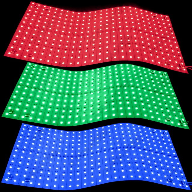 Raymates 25X25cm 19"x9.84" Flexible SMD5050 LED Panel Light RGB Color Changing Ultra-thin Cuttable 24V Light Board Adhesive