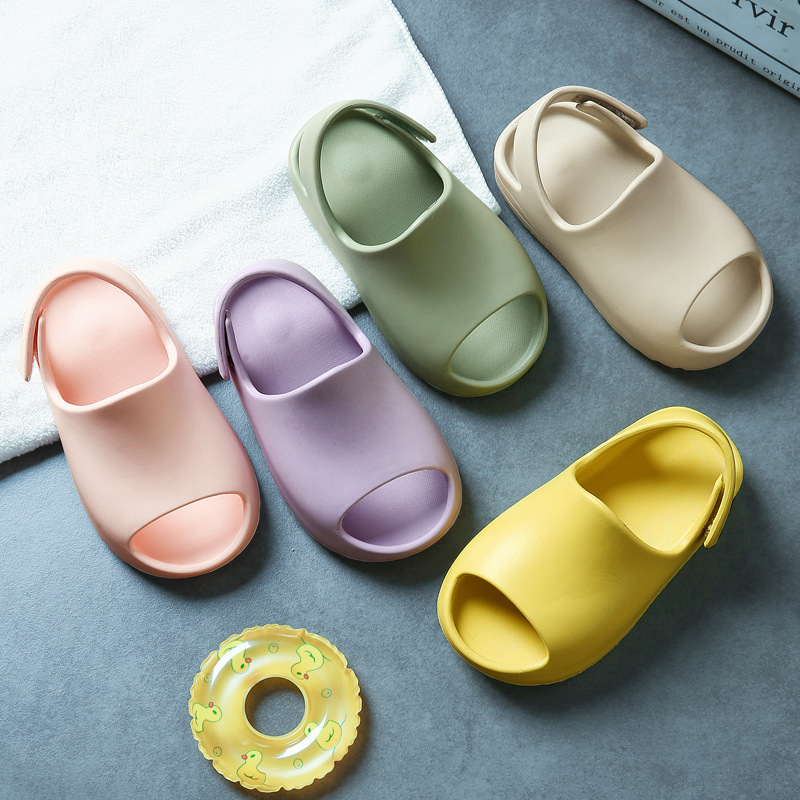 Summer Toddler Children Outdoor Sandals Boys Girls Baby Soft Sole Anti-Slip Slides Slippers