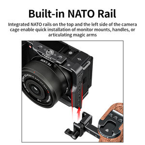 Kit de cage de caméra <span class=keywords><strong>ZVE10</strong></span> II avec poignée supérieure pour ZV-E10 <span class=keywords><strong>Sony</strong></span> avec sabot froid intégré et rail OTAN - Product Image 6