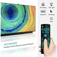 Top vente MX3 rétro-éclairage coloré 2.4G Mini clavier sans fil Android TV Box à l'aide de la télécommande 7 couleurs rétro-éclairé Air Mouse