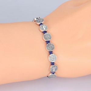 Pulseras con cuentas de aleación de Zinc para hombres, joyería religiosa, regalo religioso, Rosario, religioso - Product Image 5