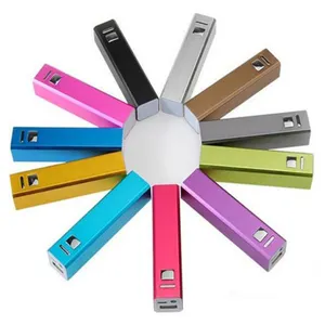 Fabriekslevering Aluminium Lippenstift Goedkope 2600Mah Oem Mobiele Power Banks