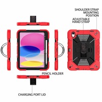 Housses de protection pour tablette iPad 11e génération A16 11 pouces, étui anti-chute avec sangle de transport et béquille