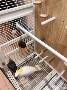 Jaula de Lujo Nueva al por Mayor de Fábrica, Ecológica, Grande, de Madera Maciza y Hierro para Loros y Pájaros, Villa Móvil para Aves, Aviario Interior y Exterior - Product Image 5