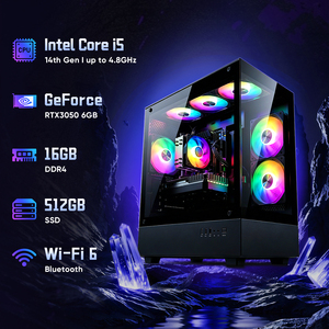 Ordinateur de bureau gaming personnalisé Intel Core i5 RTX 5060 6 Go 16 Go RAM 512 Go SSD pour le jeu et le travail - Product Image 2
