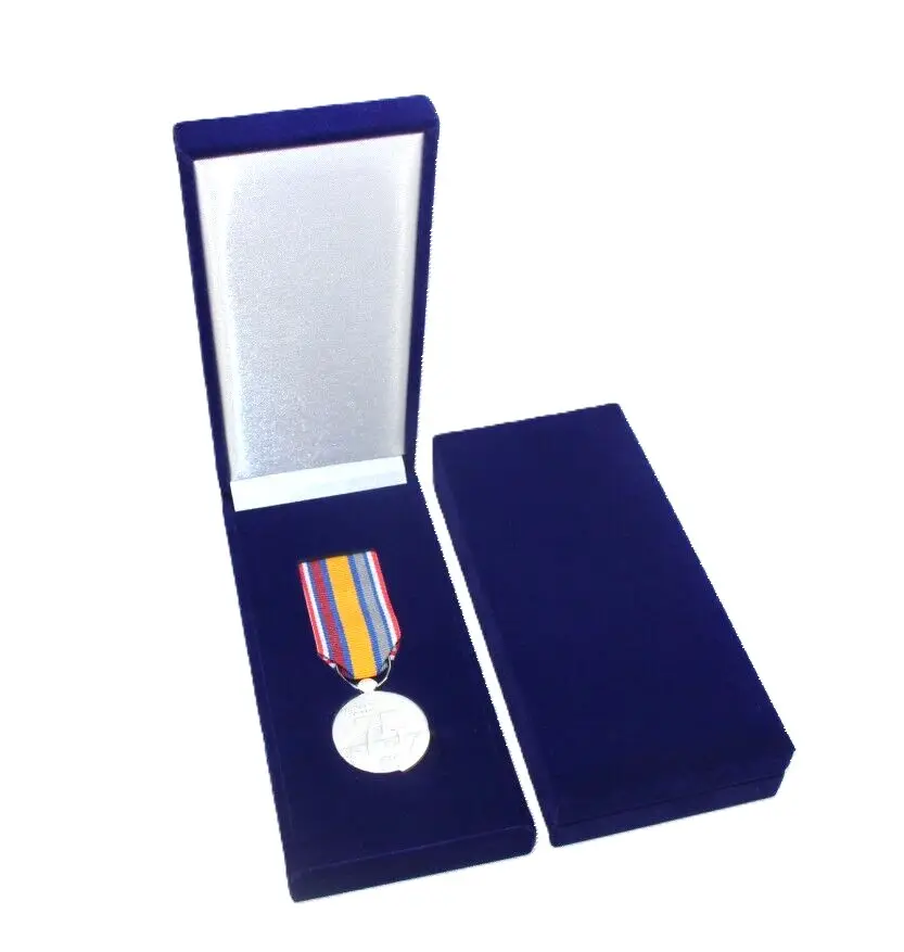 Deluxe veteran coin propaganda souvenir luxury gov advertising gift custom medals gift box packaging with print logo