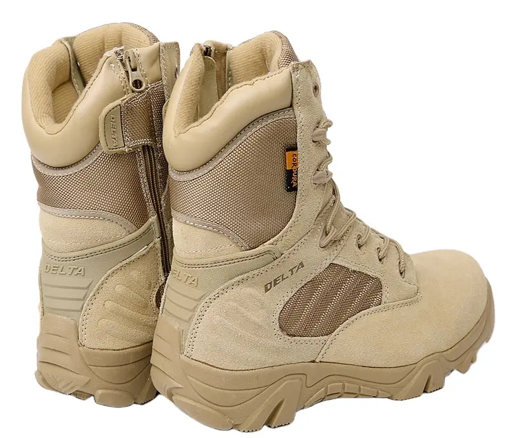 Sepatu Bot Taktis Pria, Sepatu Bot Tentara Mendaki Gurun Pasir Anti Selip Tahan Aus Bernapas Luar Ruangan Berkemah Mendaki Bekerja