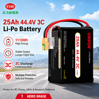 Bộ pin Lipo Drone 25Ah 44.4V 3C cho máy bay vận tải hàng hóa, dung lượng cao, thời gian bay dài, hỗ trợ đầu nối tùy chỉnh