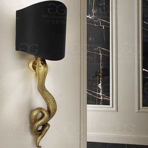 Cuivre <span class=keywords><strong>Esprit</strong></span> Serpent Applique Murale Abat-Jour Noir pour Couloir Artistique Personnalisé Chambre Serpent Langue Flicked Appliques Murales - Product Image 5