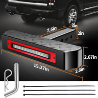 AMBITION Matte Powder Coated 108 LED Brake Lighting 6 Mode Hitch Step Light Whip Mount Holes New Fits 2 Receiver Trailer Parts