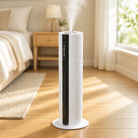 Humidificateur électrique ultrasonique moderne avec aromathérapie et veilleuse, contrôle de l'humidité, capacité de 8 L pour usage domestique et hôtelier
