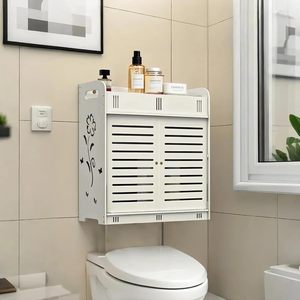 Bathroom Storage Rack 60X70cm <b>Wall</b> <b>Mounted</b> Toilet Shelf With Cabinet - Product Image 3