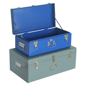 ヴィンテージ風スチール製収納トランクボックス（2個セット） - Product Image 6