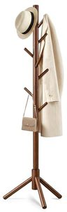 Factory Custom Space Saving Wooden Standing Coat Holder OEM ODM Bespoke Multi Hook Adjustable Garment Organizer <b>Storage</b> - Product Image 2