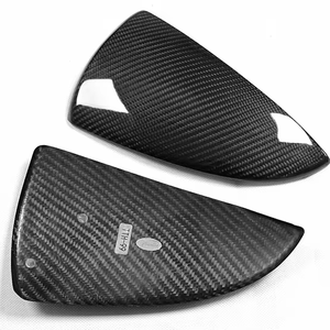 Pour Lexus Nouveau ES/IS/LS/LC/UX/RC – Coque de rétroviseur en fibre de carbone sèche pressée à chaud – Noir/Gris - Product Image 1