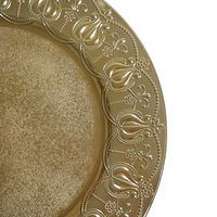 Assiettes de présentation en plastique or et argent de 33 cm (13 pouces) pour mariage, décoration de table, dîner à domicile – Achat en gros