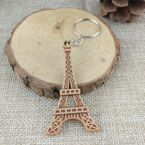 Custom Wood Keychain With Safety Pendant Decorative Wooden Keychain Party Gift