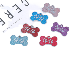 ป้ายชื่อสัตว์เลี้ยงแบบกำหนดเอง Kiyue สำหรับสุนัขและแมว ด้านหน้าและด้านหลัง ผลิตด้วยวิธีหล่อขึ้นรูป พร้อมสลักด้วยเลเซอร์ มีหลากหลายรูปทรง สี และขนาด ทำจากโลหะ - Product Image 1