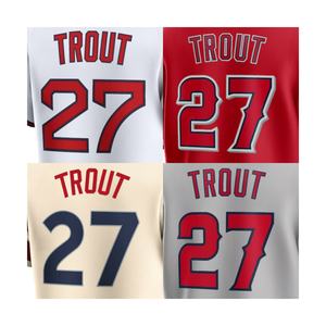 2025 Nouveaux maillots de baseball cousus Los Angeles #27 <span class=keywords><strong>Mike</strong></span> <span class=keywords><strong>Trout</strong></span> #6 Anthony Rendon - Product Image 1