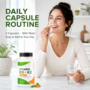 Capsules de Vitamine D3 K2 Certifiées Personnalisées 100 000 UI/g Complément Alimentaire avec Bouteilles Personnalisables pour Adultes et Nouveaux-nés - Product Image 3