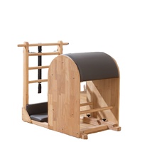 Baril d'escalade Pilates en chêne - Appareil de Pilates portable pour la correction de la colonne vertébrale et la flexibilité, garantie durable de 5 ans, idéal pour les studios de Pilates