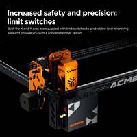 Graveur laser ACMER P1 S Pro 20w, machine CNC de bureau, positionnement par vision IA, vitesse 10000 mm/min, refroidissement par air