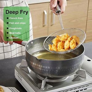 Factory Price Stainless Steel Oil Strainer Fried Food Colander <b>Kitchen</b> Skimmer Spoon <b>Gadgets</b> Utensils Cooking Wire Mesh Strainer - Product Image 5