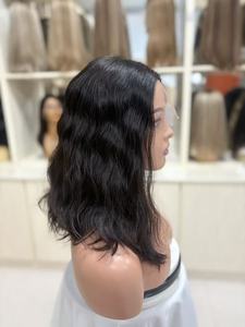 Perruque en cheveux humains vierges à 100 %, dentelle suisse HD, respirante <span class=keywords><strong>et</strong></span> transparente, taille de bonnet petite, moyenne, grande - Product Image 4