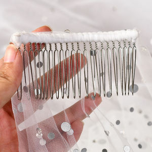 <span class=keywords><strong>Voile</strong></span> de mariée haut de gamme évasé et tendance, orné de strass transparents, longue traîne de 300 cm, pour cérémonie de mariage et entrée principale - Product Image 4