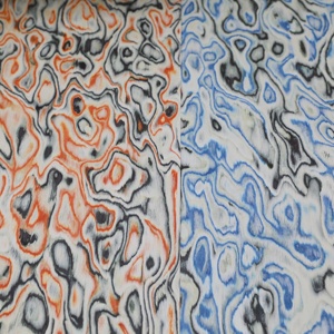 Greenland Blue and <strong>Red</strong> <strong>Burl</strong> Bird Eyes Easy Handing Engineered <strong>Wood</strong> <strong>Veneer</strong> for Hotel Furniture Villa Self-adhesive - Product Image 5