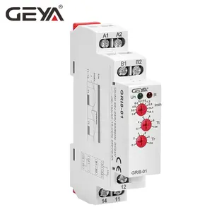 GEYA-relé de monitoreo de corriente, potenciómetro de 2 botones, 6 gamas de tiempo, elección AC24-240V o DC24V