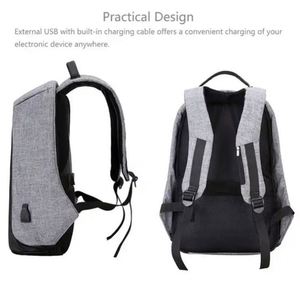 Men Enlarged Waterproof Laptop Usb Charging Mochila Inteligente Slim Smart Anti Theft <b>Backpack</b> - Product Image 5