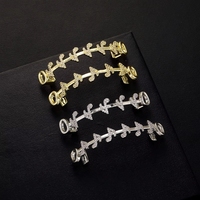 Grilles dentaires Hip Hop en or et argent, forme note de musique, entièrement serties de zircone cubique, décoration dentaire tendance pour rappeur, vampire, Halloween