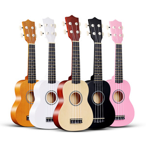 Ukulélé 21 pouces en bois avec cordes en nylon, instrument pour débutants, pour adultes et enfants, avec étui, plectre, capo, chiffon de nettoyage, manuel - Product Image 2