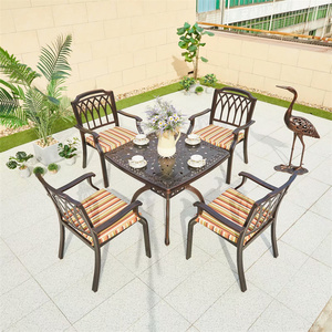 Juego <span class=keywords><strong>de</strong></span> comedor <span class=keywords><strong>de</strong></span> jardín económico, mesa <span class=keywords><strong>y</strong></span> silla <span class=keywords><strong>de</strong></span> aluminio fundido al aire libre - Product Image 1