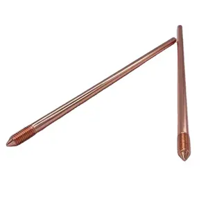 OD14.2mm Copper Weld Double Threaded Ground Rod for Lightning Protection System