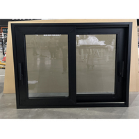 Fenêtre coulissante en aluminium noir de conception moderne de Minglei fenêtre à rupture thermique pour cadre en alliage d'aluminium de maison