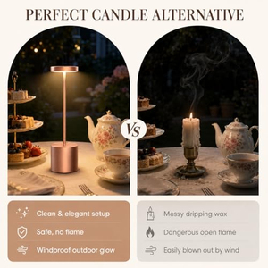 LED Desk Lamp for Home Decoration Portable Table Lamp Touch Dimming Wireless Rechargeable - Product Image 3