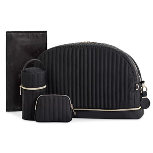 Ensemble de sacs à couches 5 pièces légers, doux au toucher, imperméables, pour <span class=keywords><strong>week</strong></span>-<span class=keywords><strong>end</strong></span>, <span class=keywords><strong>avec</strong></span> sac à biberons et matelas à langer - Product Image 5