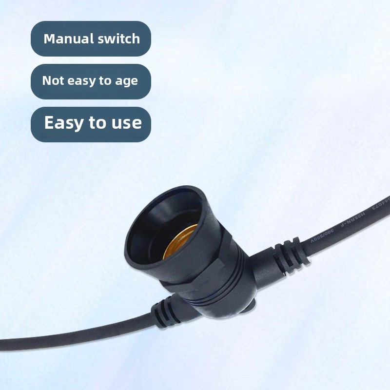 HE SHENG JIA XING Factory Direct Sale Outdoor Waterproof EU/US Power Cord Light String Christmas Decoration E27 Copper Conductor · image 3