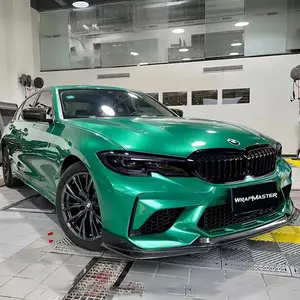 Dropshipping True Gloss Metallic Plastic Release PET Liner Isle of Man Green Auto Paint Protective Film Car Body Sticker