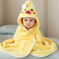Peignoir de bain pour enfants à motif animalier, serviette de bain à capuche hypoallergénique pour bébé, idéale pour la plage et le spa