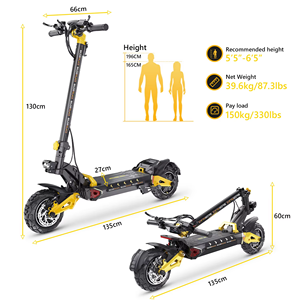 S66 1200W X2 dualtron Scooter 48V 20.8ah có thể tháo rời pin điện xe tay ga lớn LED hiển thị điện xe tay ga với NFC - Product Image 4