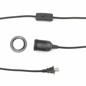 E12 E14 E26 E27 câble d'alimentation plat 303 interrupteur douille <span class=keywords><strong>ampoule</strong></span> de remplacement kit d'extension de câblage vis pour cordon de lampe à sel - Product Image 4