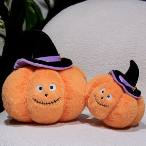 Sombrero de <span class=keywords><strong>bruja</strong></span> divertido transfronterizo al por mayor almohada de calabaza muñeco de peluche de algodón para decoración de regalo de Halloween - Product Image 4