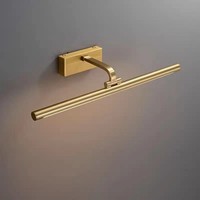 Éclairage LED pour miroir de salle de bain en cuivre, trois couleurs, commandé par bouton, tension universelle, lumière d'appoint pour miroir de maquillage et coiffeuse