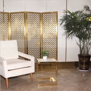 EX098 Modern Design Laser Cut Stainless Steel Multi-Functional Durable <b>Screen</b> Partition Fixed Room Divider for Salon <b>Wall</b> Decor - Product Image 3