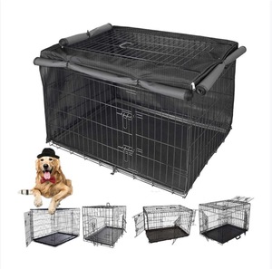 Penutup Kandang Anjing 36 Inci, Tahan Lama, Berbahan Kisi-kisi, Kompatibel dengan Kandang Logam Standar 1, 2, 3 Pintu, Untuk Penggunaan Luar Ruangan, Penutup Ritsleting - Product Image 1